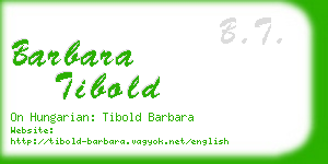 barbara tibold business card